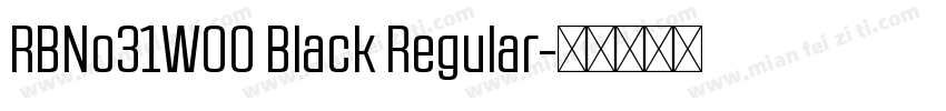 RBNo31W00 Black Regular字体转换